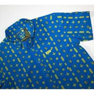Retro Rifle Brownells Shirt Mens Small Blue Collaboration Ammo Geometric Stretch